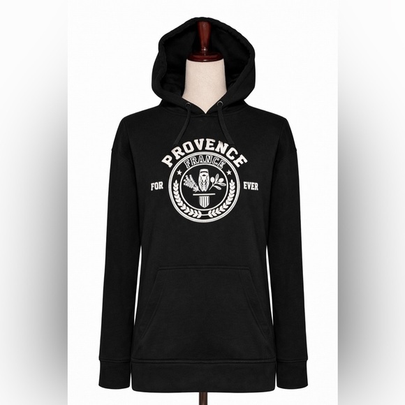 Tops - Provence France black & white sweatshirt hoodie.  M